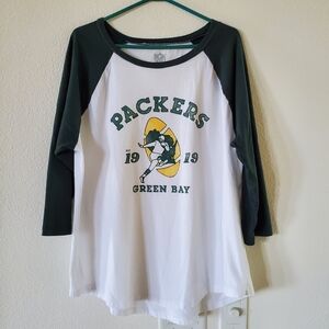 NFL Team Apparel - Green Bay Packers T-Shirt - 3/4 Sleeve